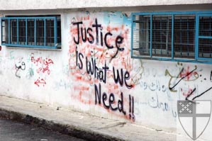 [Graffiti at the Dheisheh...]