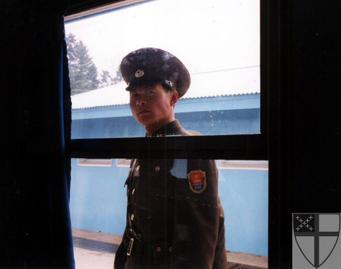 [A North Korean guard star...]