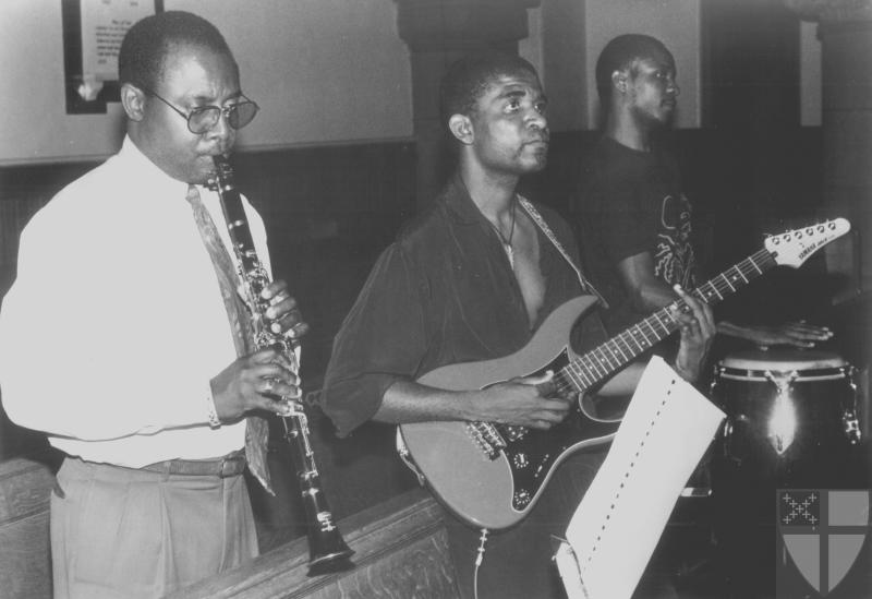 [Jazz Music Opens Worship...]